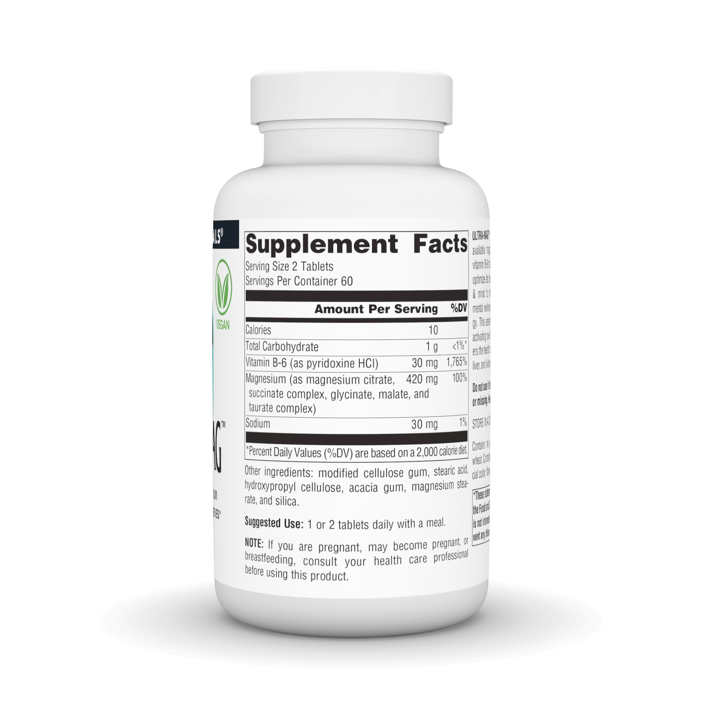 Source Naturals Ultra-Mag 5-in-1 Magnesium | Relaxes Muscles & Calms Nerves | 120 Vegan Tablets