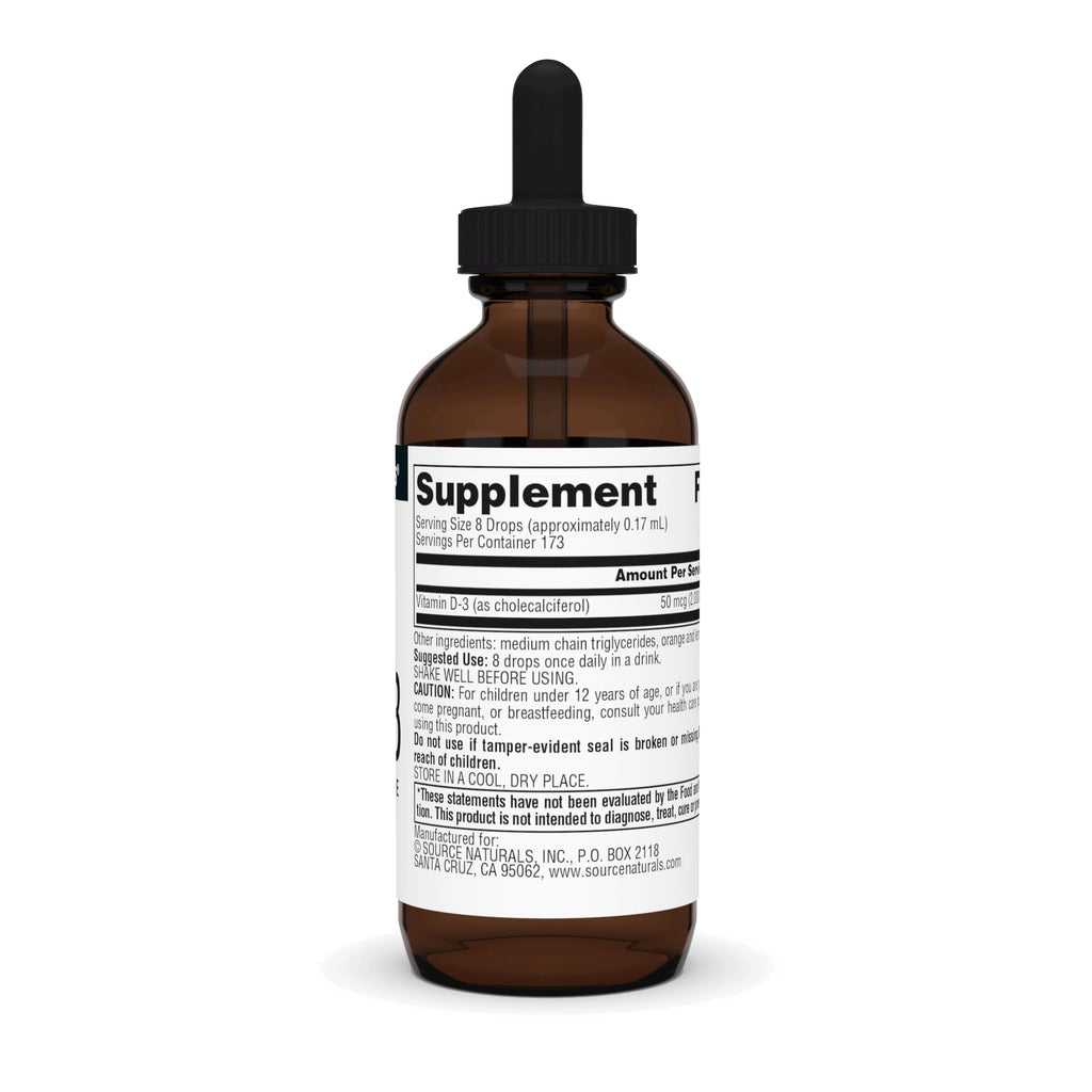 Source Naturals Vitamin D-3 Liquid Drops 2000 IU - 1 Fl Oz