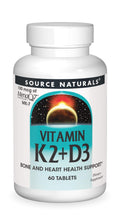 Source Naturals Vitamin K2 + D3 (MK-7) – Bone & Heart Health, 60 Tablets
