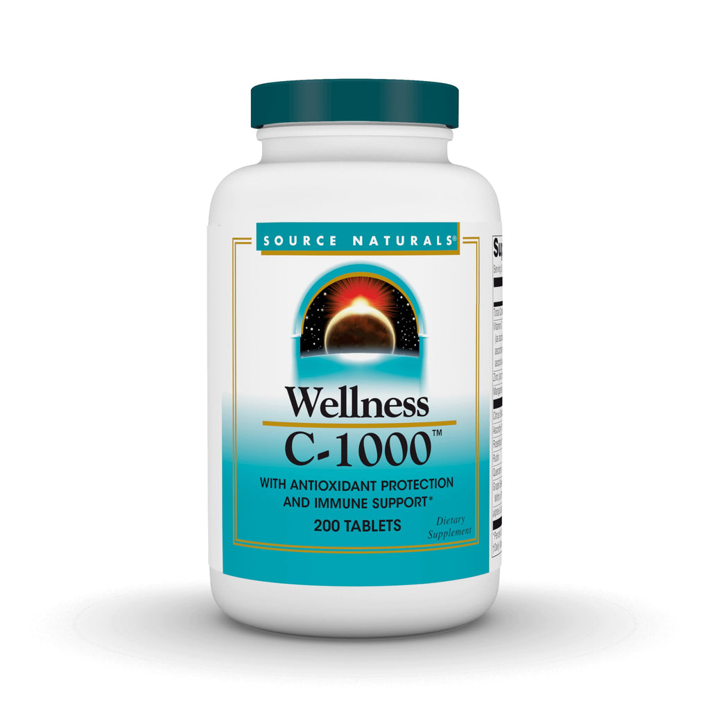Source Naturals Wellness C-1000 – Vitamin C Immune Support + Antioxidants | 200 Tablets