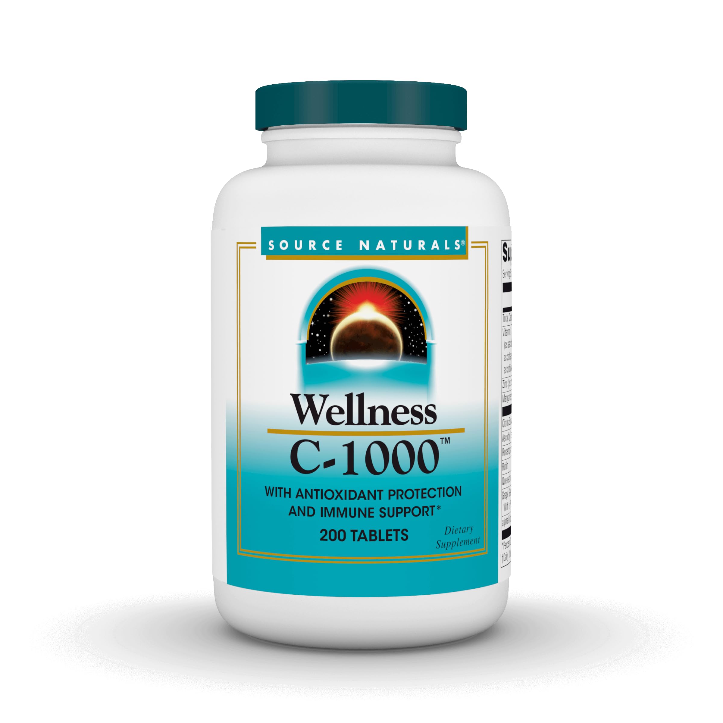 Source Naturals Wellness C-1000 – Vitamin C Immune Support + Antioxidants | 200 Tablets