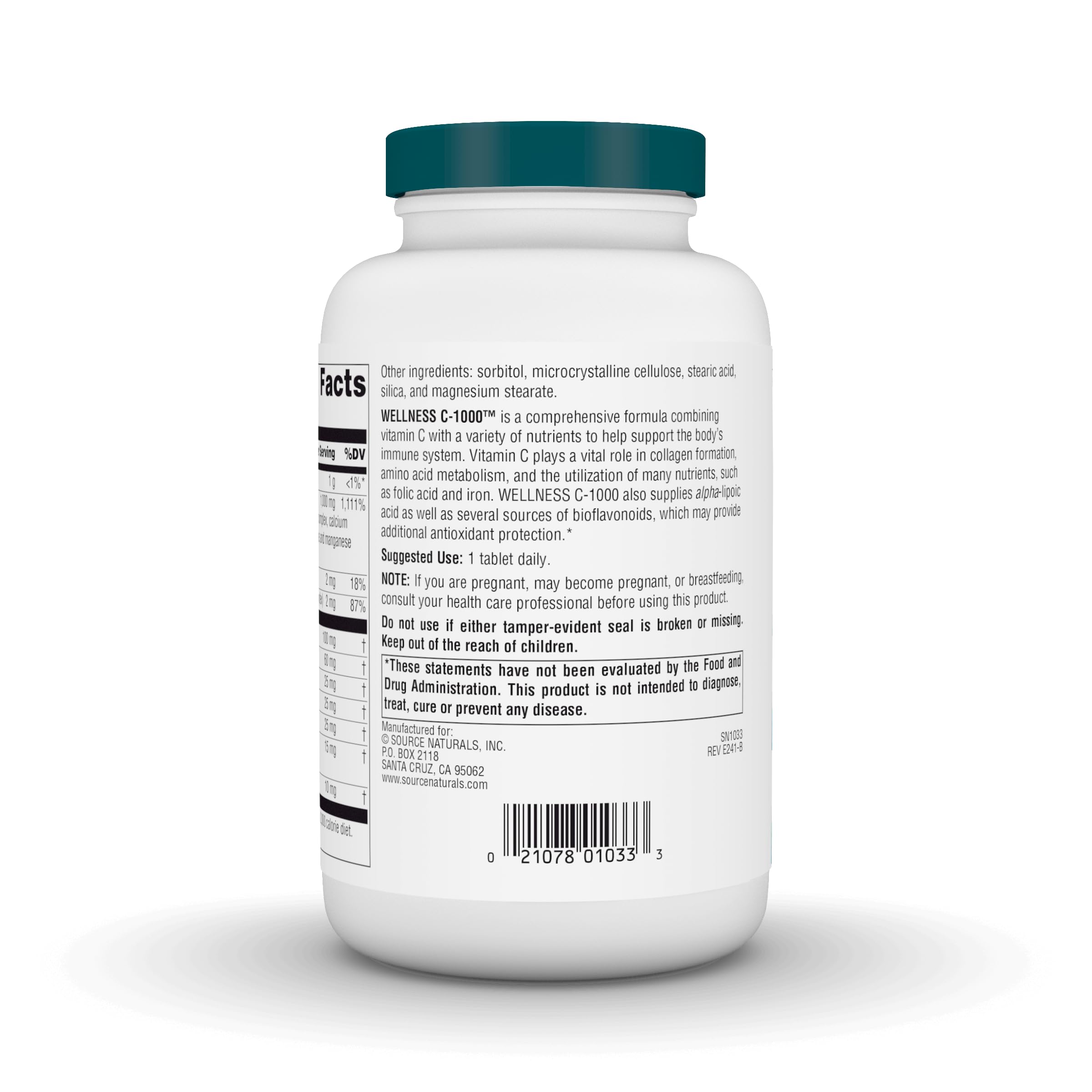 Source Naturals Wellness C-1000 – Vitamin C Immune Support + Antioxidants | 200 Tablets