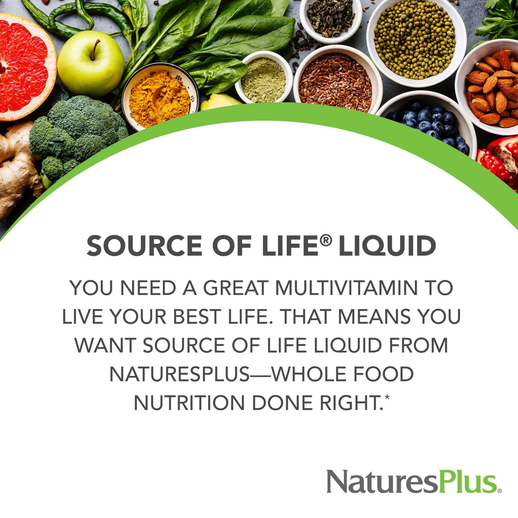 Nature's Plus Source of Life Liquid — Tropical Fruit Flavor, 30 oz Wholefood Energy Booster