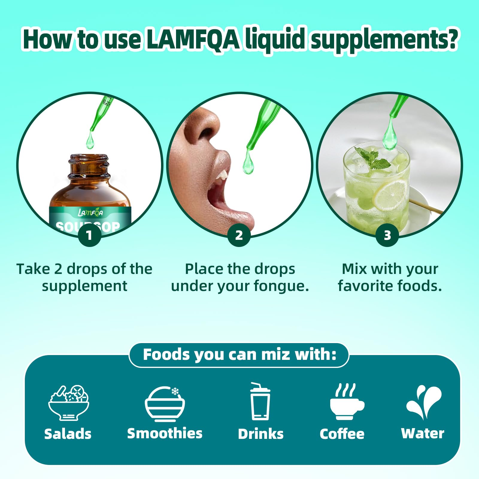 Soursop Bitters Liquid 10-in-1 with Ashwagandha, Turmeric & Black Seed Oil — Immune & Gut Health