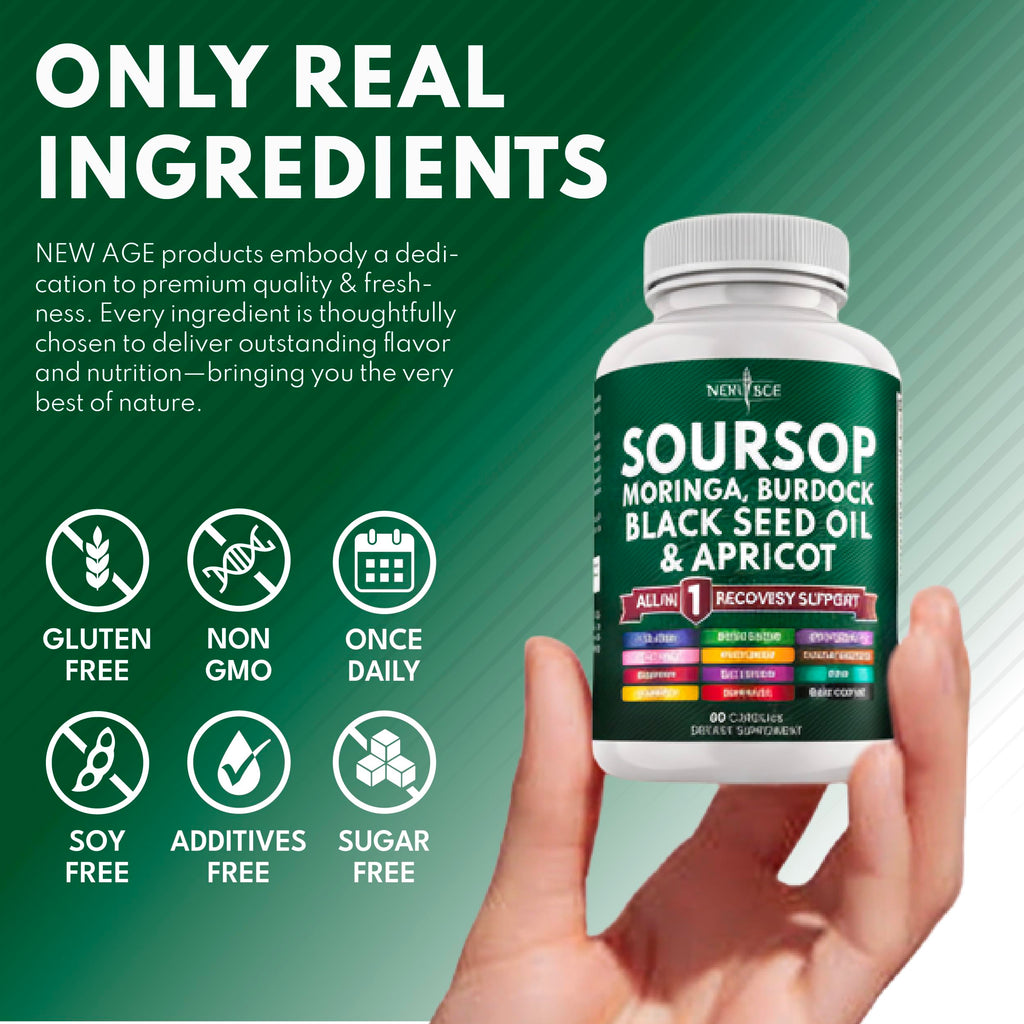 Soursop Supplement 180 Capsules – All-In-One Immune Support Blend