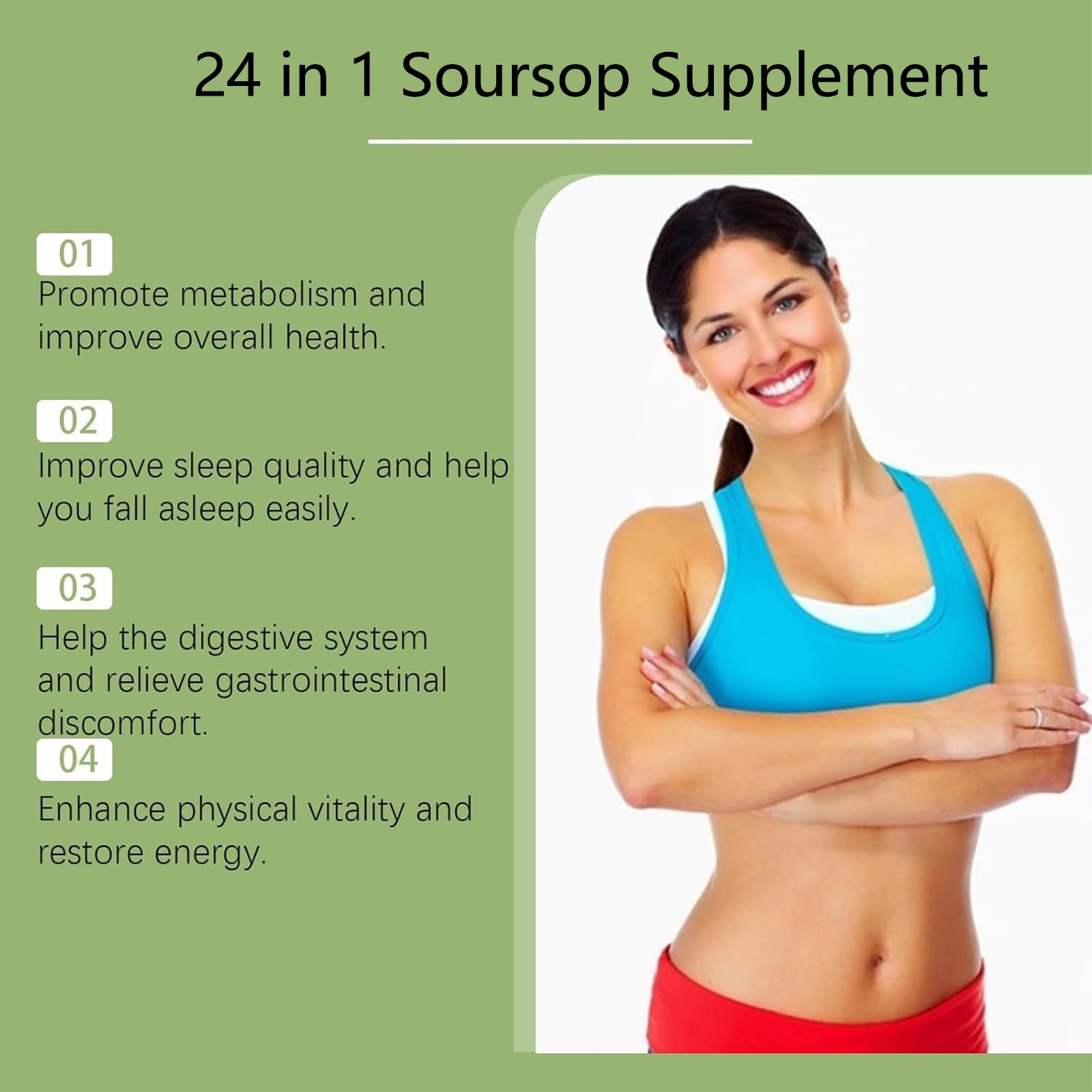 Nukupuns Soursop Capsules – 24-in-1 Formula, Non-GMO, 90 Vegan Caps