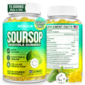 Soursop Graviola Gummies - Max Strength with Sea Moss and Turmeric | Vegan and Sugar-Free