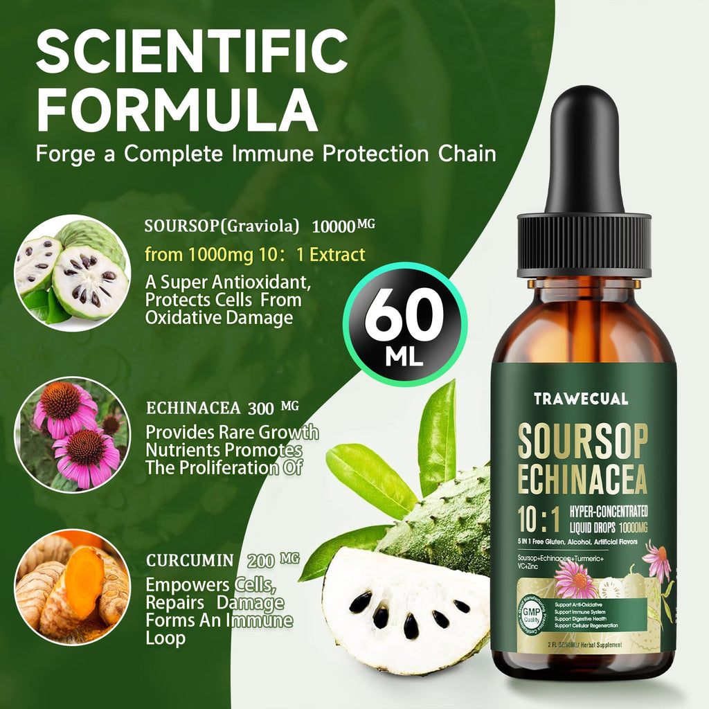 Soursop Graviola Liquid Drops 10:1 – Immune Support & Antioxidants