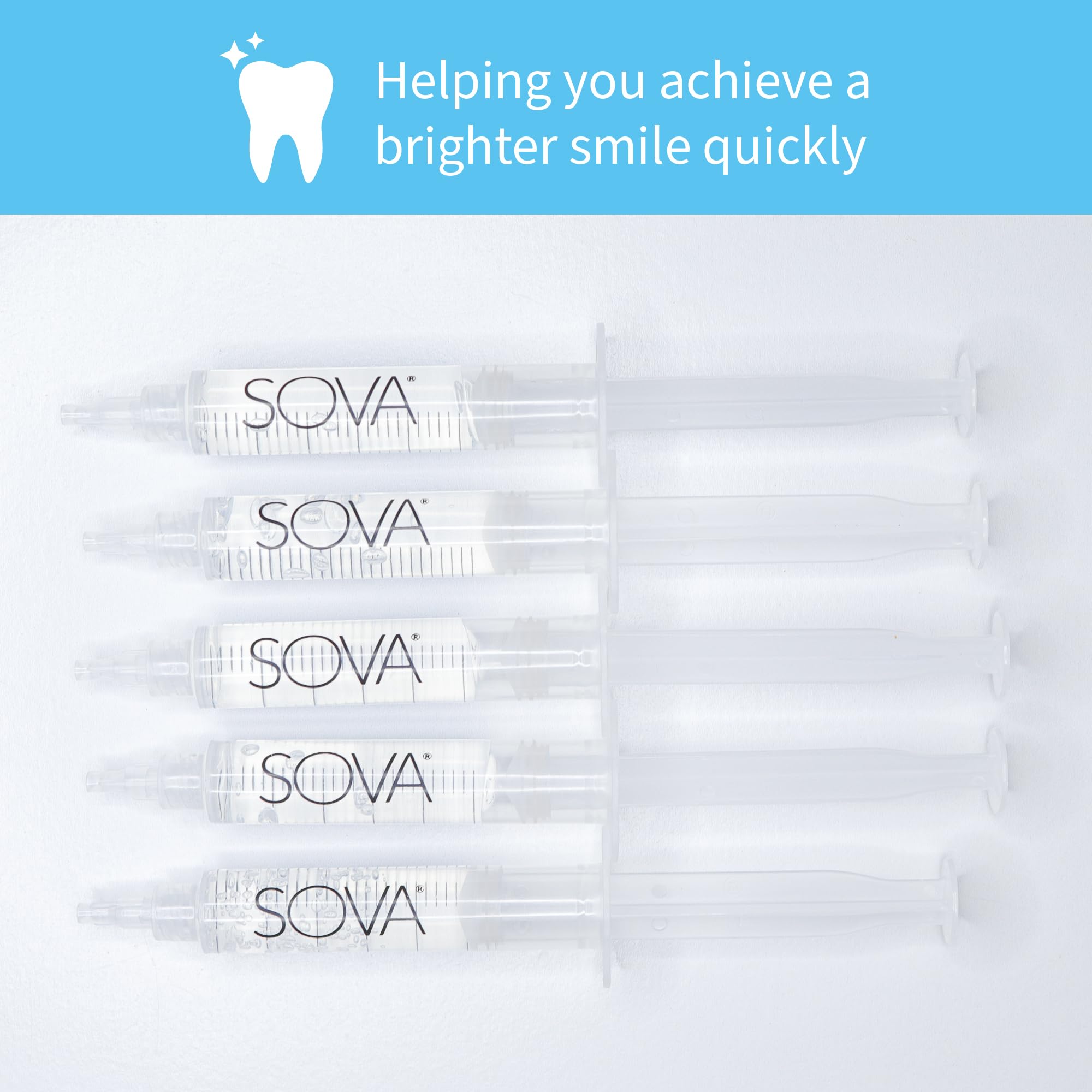 SOVA White Teeth Whitening Replacement Gel – 5 Pack | 35% Carbamide Peroxide