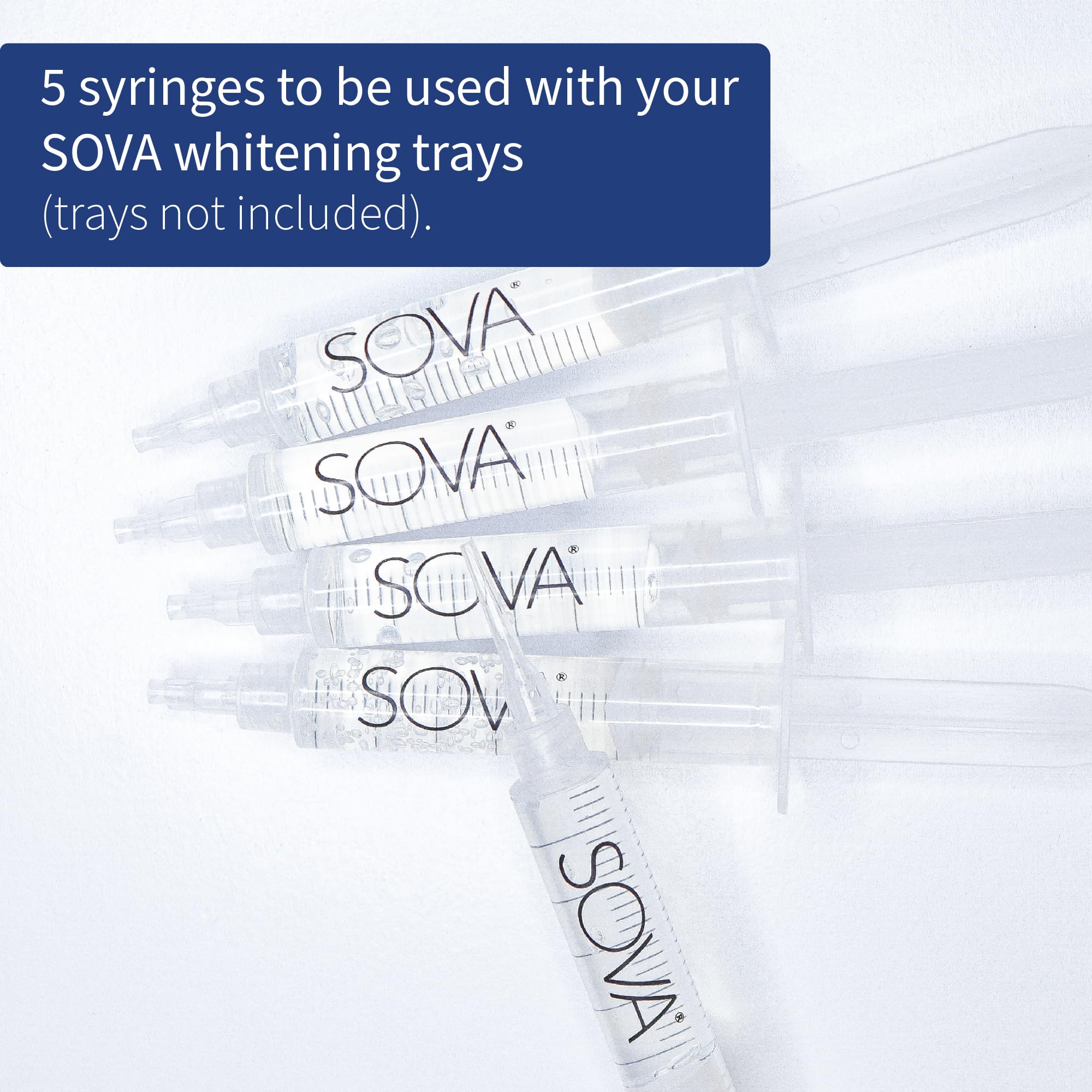 SOVA White Teeth Whitening Replacement Gel – Non-Peroxide, 5 Pack