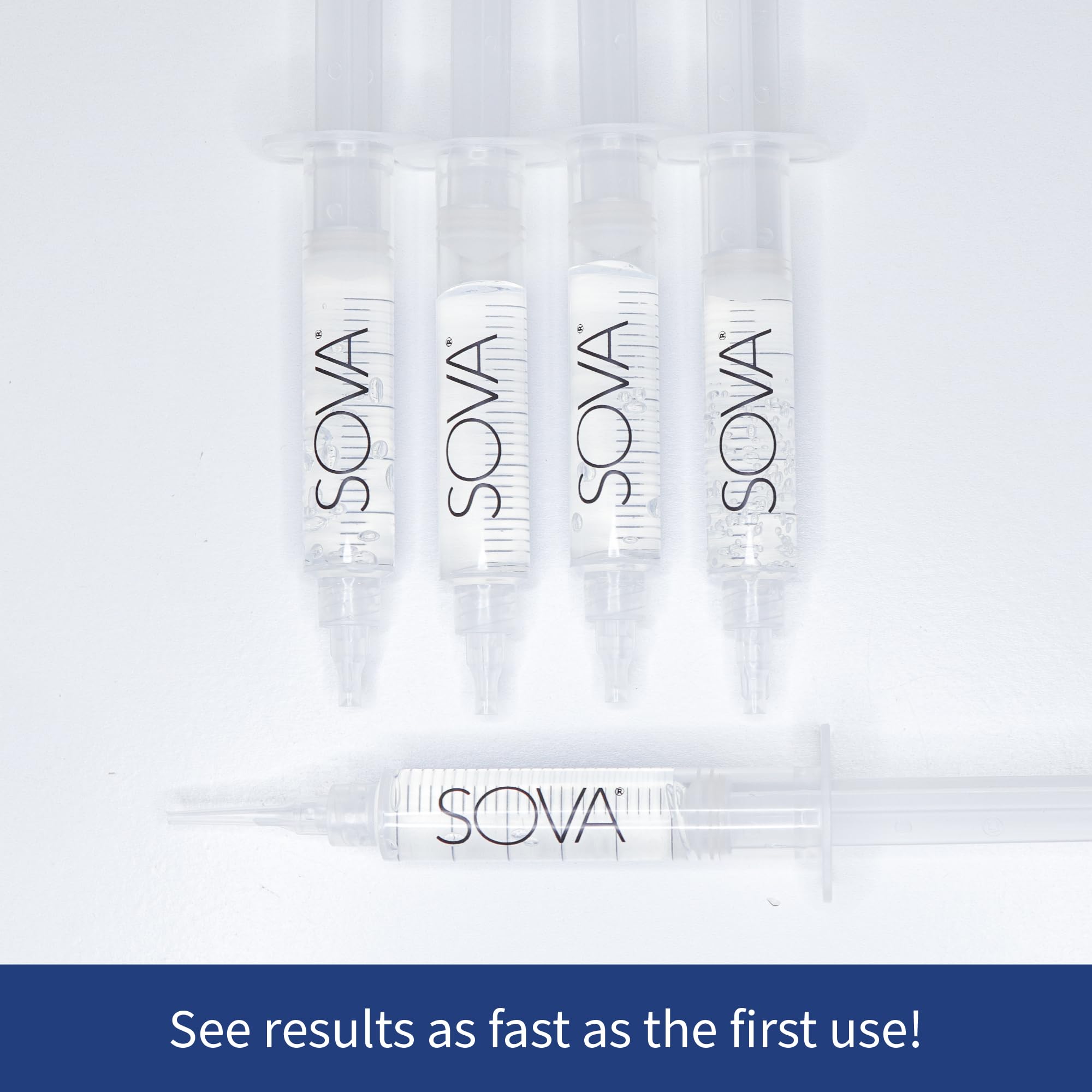 SOVA White Teeth Whitening Replacement Gel – Non-Peroxide, 5 Pack