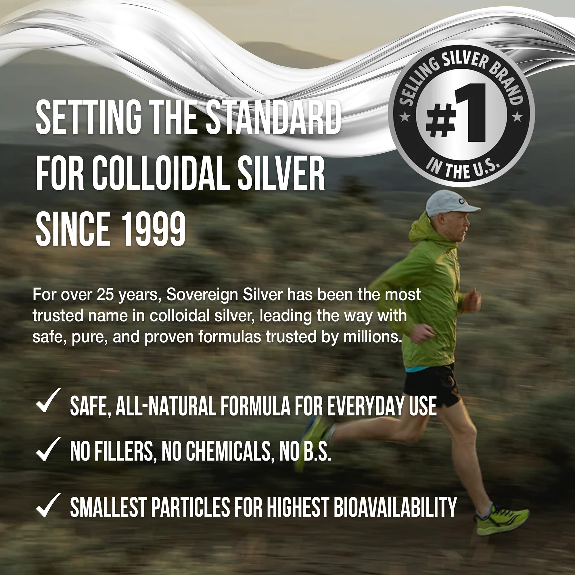 Sovereign Silver Bio-Active Silver Hydrosol 10 ppm, 16 oz – Premium Colloidal Silver Liquid
