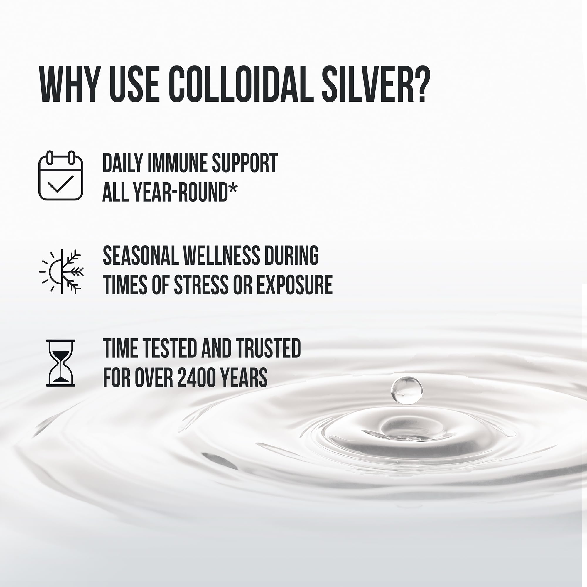 Sovereign Silver Immune Support - Colloidal Silver Hydrosol, 10 ppm, 32 oz