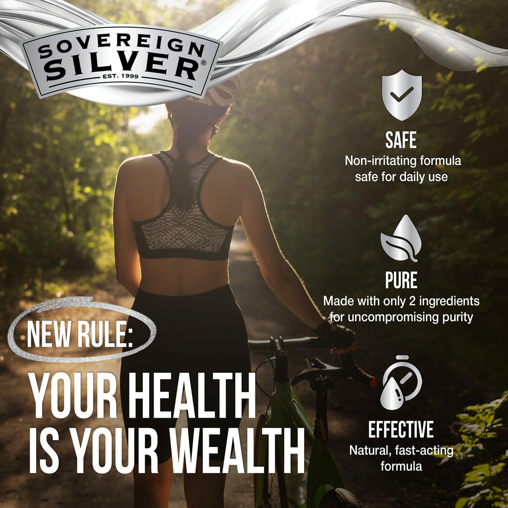 Sovereign Silver Natural Nasal Spray (10 ppm) - Drug-Free Colloidal Silver for Nasal Comfort & Immune Support, Adults & Kids, 1 fl oz