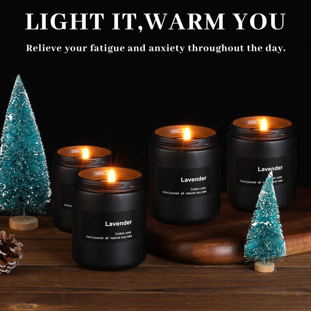 Sandalwood Scented Candle for Women — 7oz Soy Wax, Exquisite Frosted Glass, Gift-Ready
