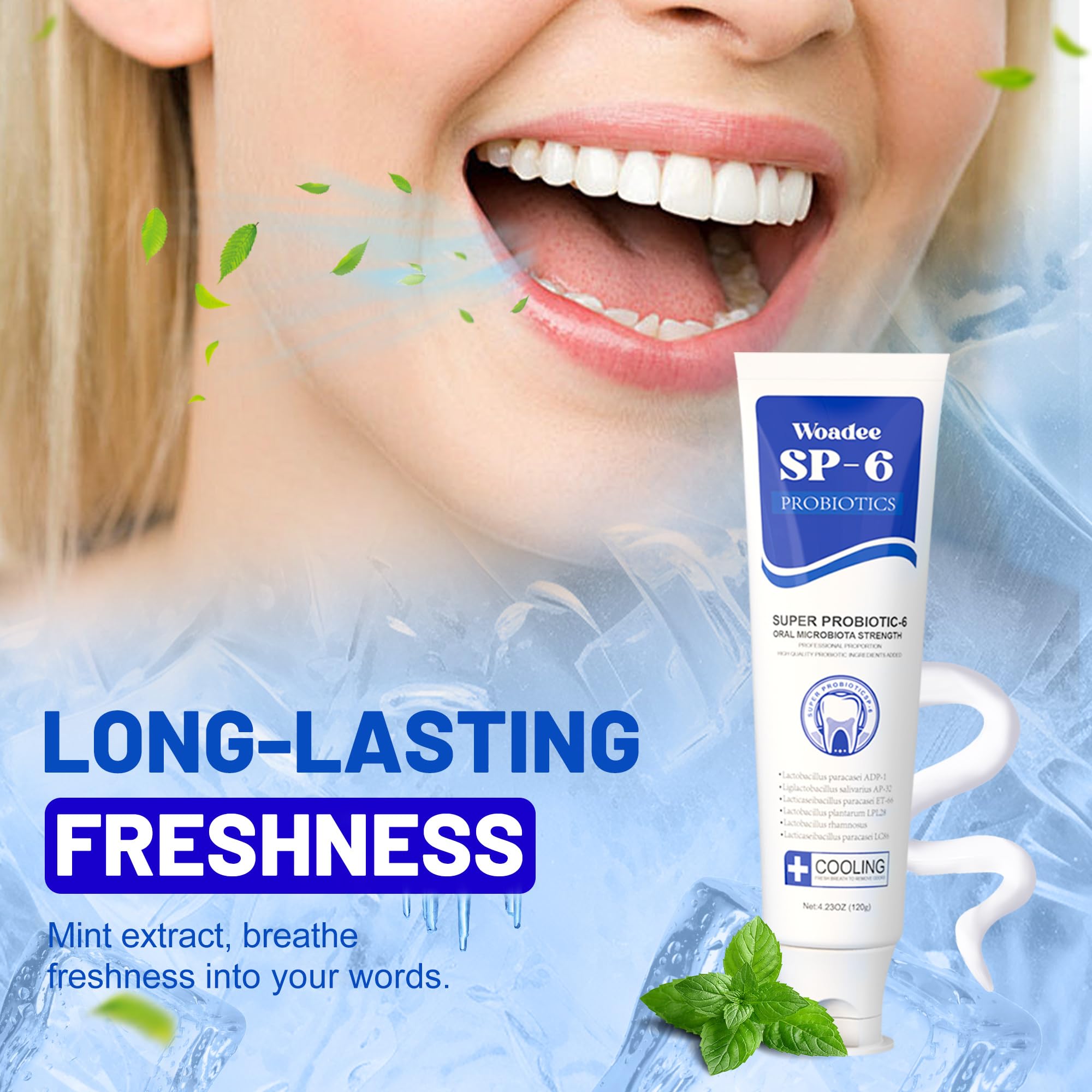 SP-6 Hydroxyapatite Toothpaste Set – 3 Tubes, Fluoride-Free, Enamel Safe, 7-Pro Probiotics Whitening