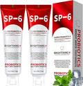 SP-6 Probiotic Toothpaste – Niacinamide Whitening, 6 Probiotics, Fluoride-Free