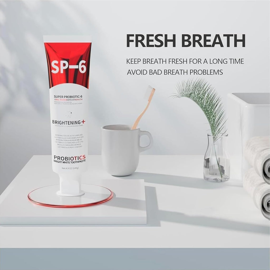 2PCS SP-6 Probiotic Whitening Toothpaste – 6 Probiotics for Whitening & Gum Health