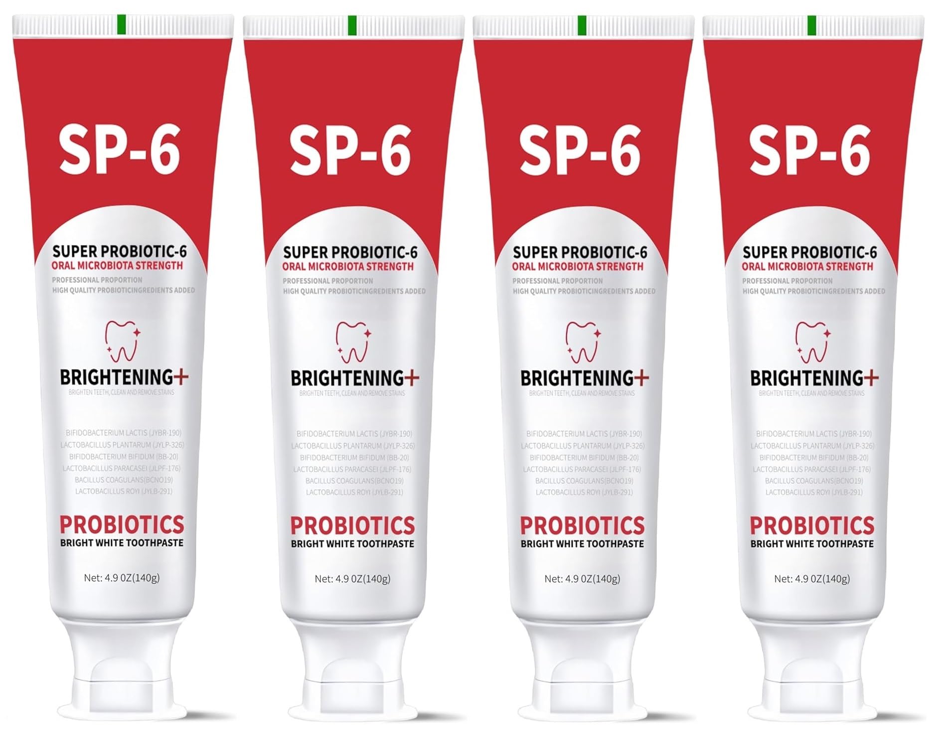 SP-6 Probiotics Whitening Toothpaste – 6 Probiotics, Fluoride-Free, Mint