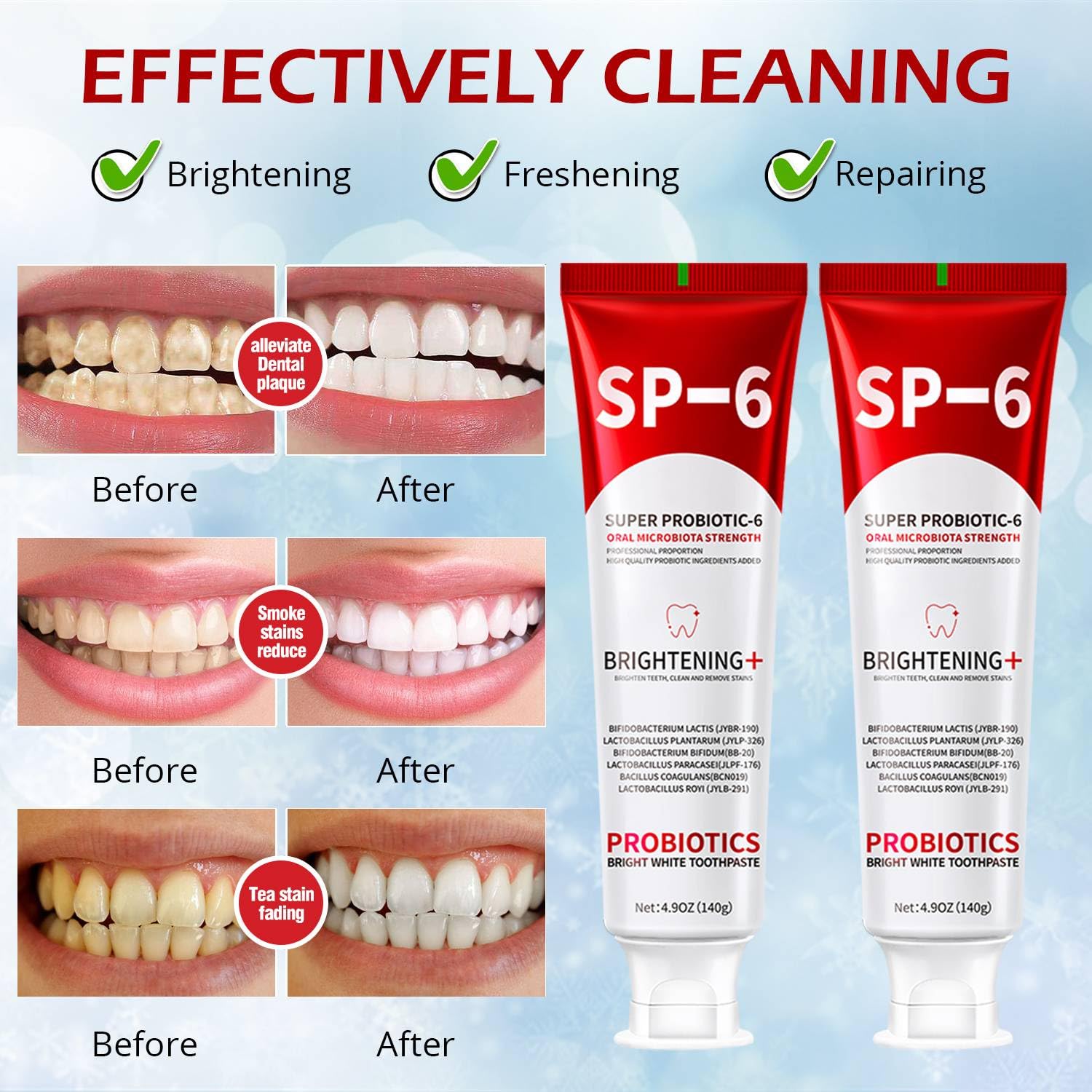 SP-6 Probiotics Whitening Toothpaste – Probiotics for Teeth Whitening & Gum Health