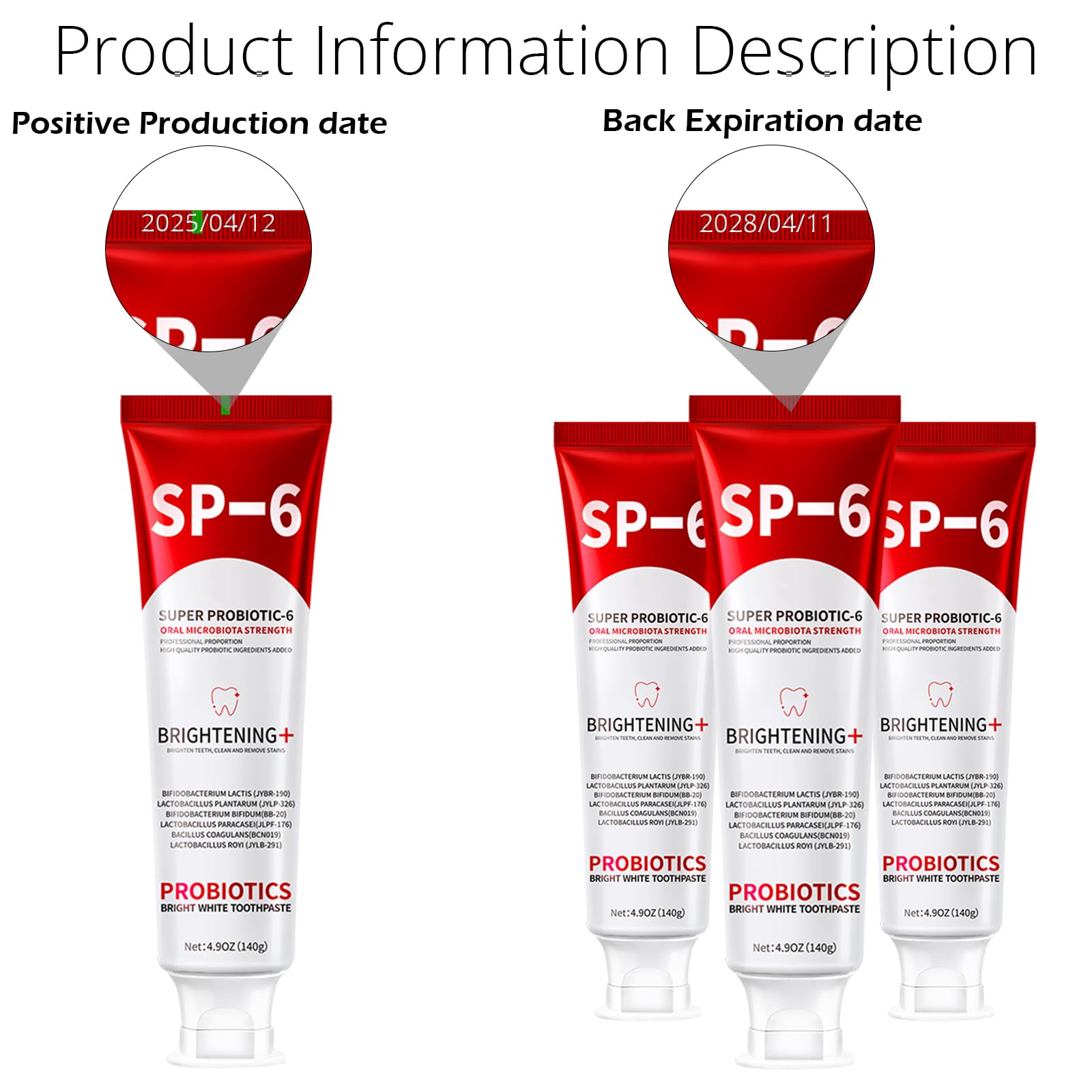 SP-6 Probiotics Whitening Toothpaste – Probiotics for Teeth Whitening & Gum Health