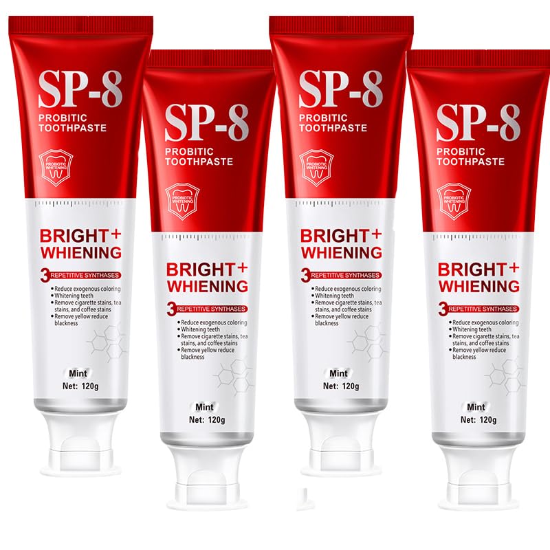 SP-8 Probiotics Whitening Toothpaste - Enamel-Safe, Fluoride-Free Whitening & Gum Health