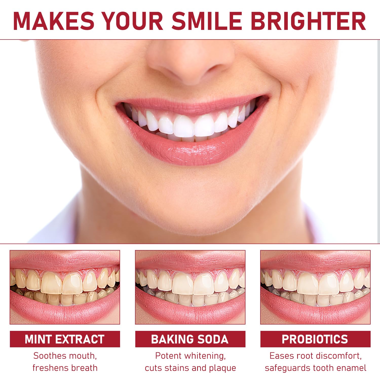 SP-8 Probiotics Whitening Toothpaste – Fluoride-Free, Probiotic-Infused, Ultra Fresh Mint (2 Pcs)