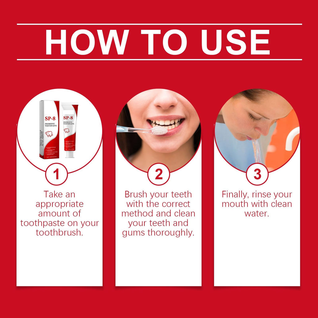 SP8 Toothpaste (2Pcs) SP-8 Probiotic Whitening – Ultra Whitening & Gum Protection