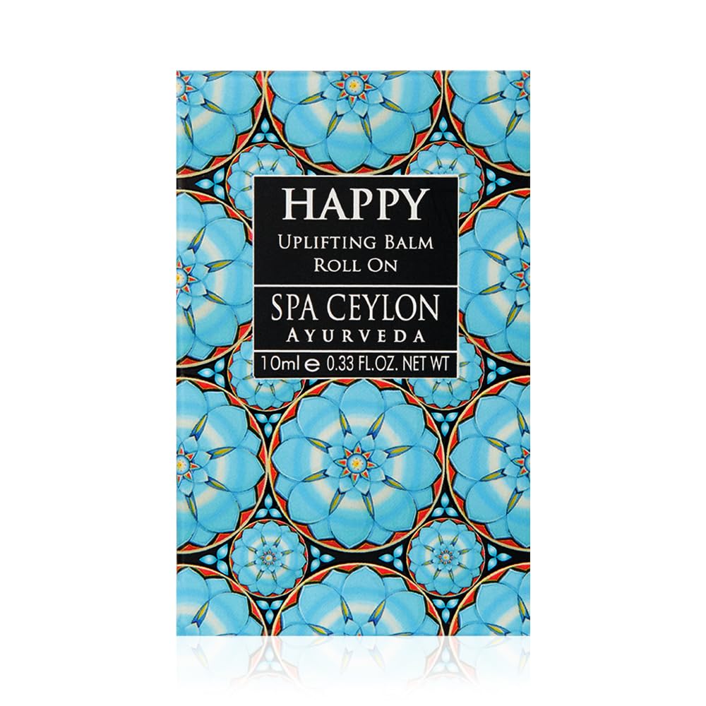 SPA CEYLON Happy Uplifting Balm Roll-On – Naturally Refreshing & Revitalizing | Vegetarian | All Skin Types