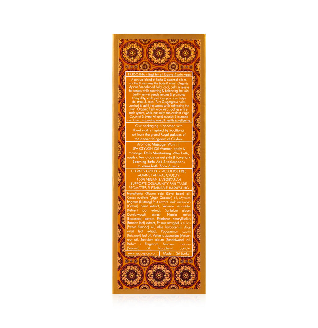 Spa Ceylon Sensual Sandalwood Bath & Massage Oil | Professional Body Oil for Massage Therapy