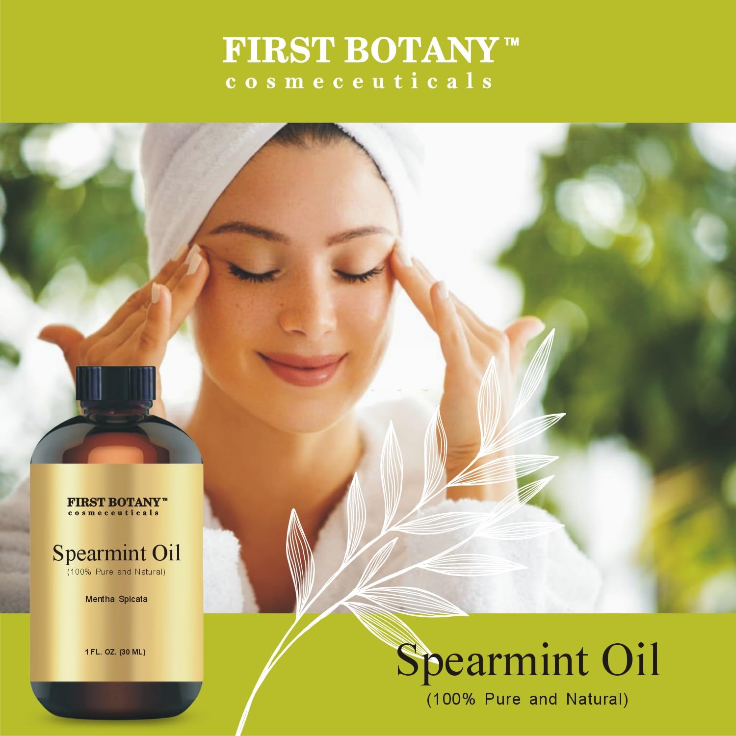 Spearmint Essential Oil 100% Pure – Aromatherapy, Massage & Topical, 1 oz