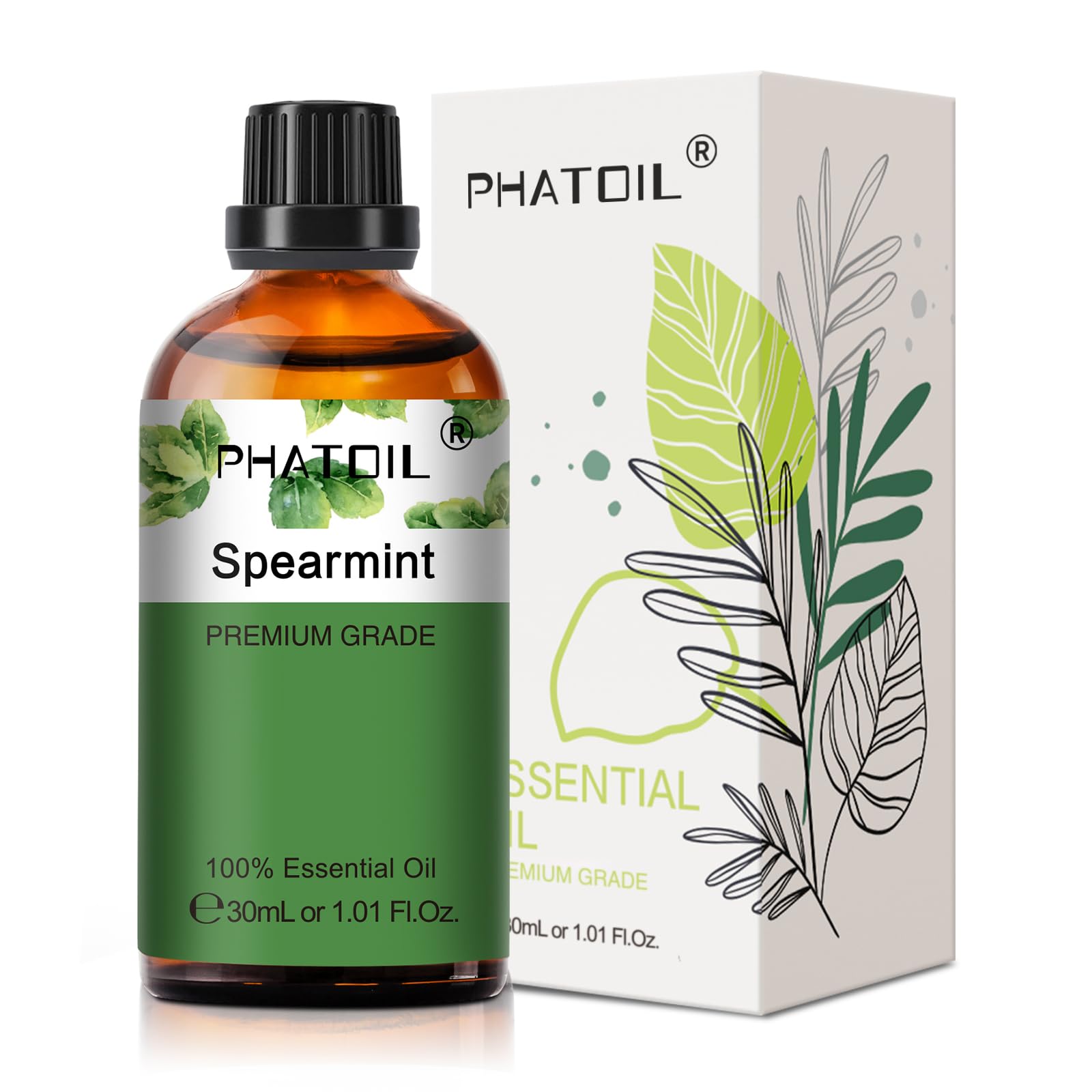 Spearmint Essential Oil 30ml | PHATOIL Pure Aromatherapy for Diffusers & DIY