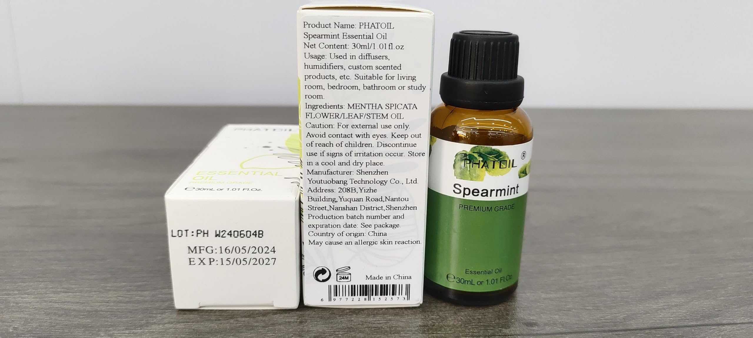 Spearmint Essential Oil 30ml | PHATOIL Pure Aromatherapy for Diffusers & DIY