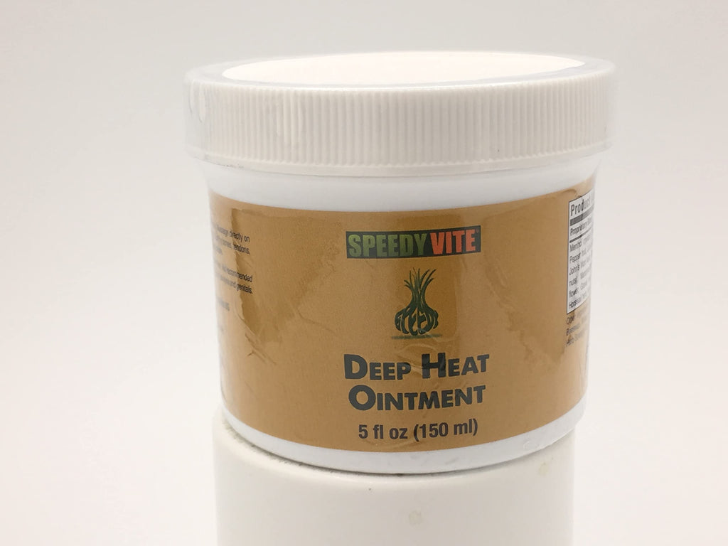 SpeedyVite Deep Heat Ointment 5oz Organic – Cayenne Arnica Menthol Ginger & St. John's Wort