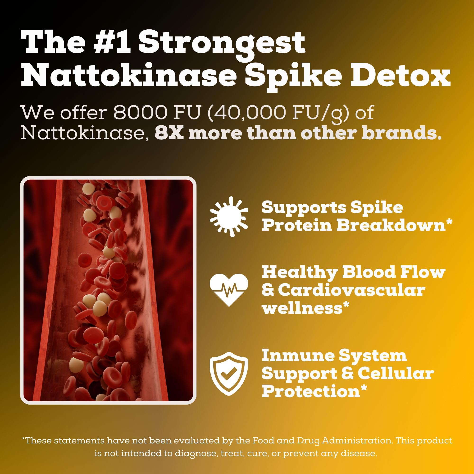 Black Forest The Ultimate Spike Detox: 8X Nattokinase, 7-In-1 Wellness Capsules (NAC, Quercetin, Zinc, Bromelain)