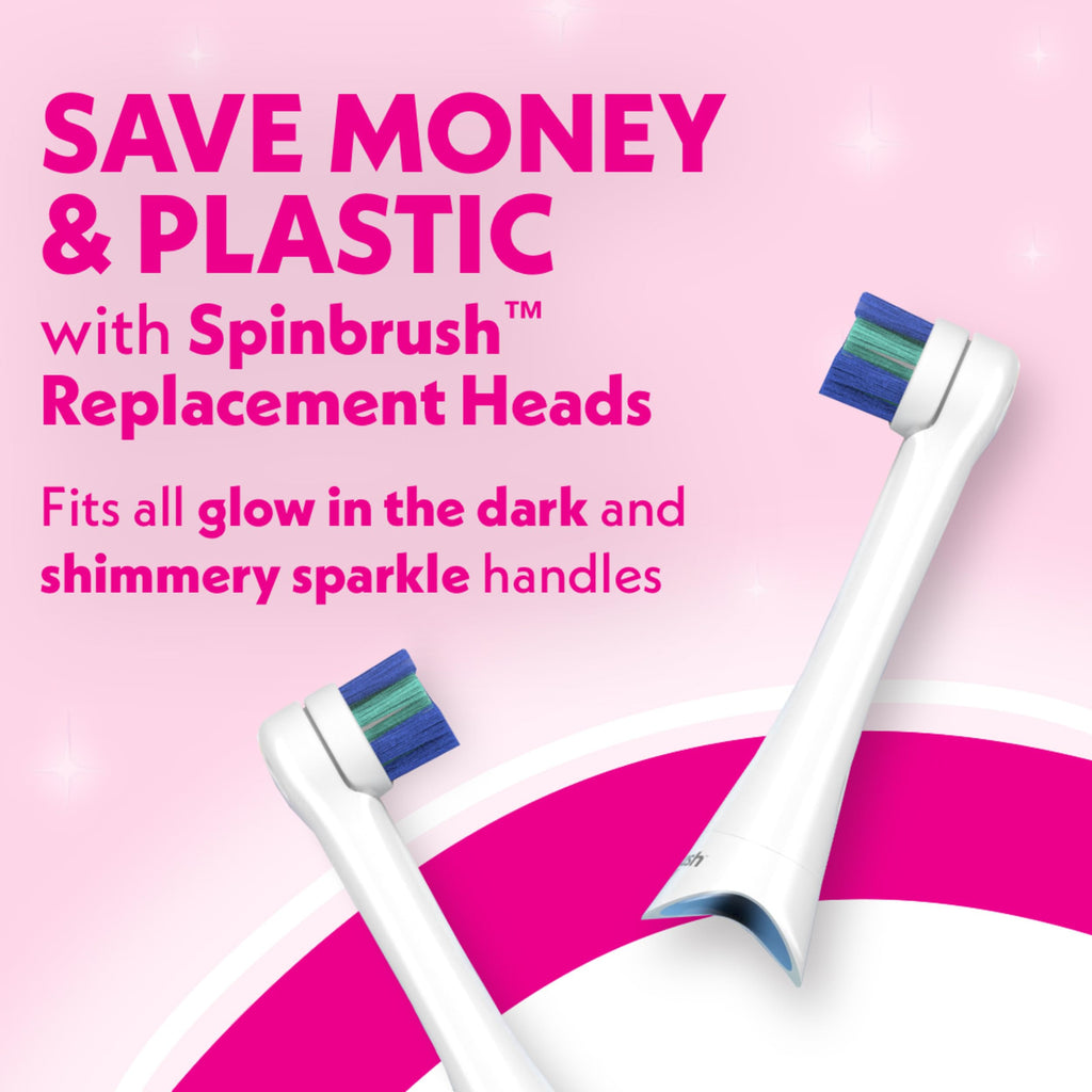 Spinbrush Kids Electric Toothbrush – Shimmery Sparkle, Battery-Powered