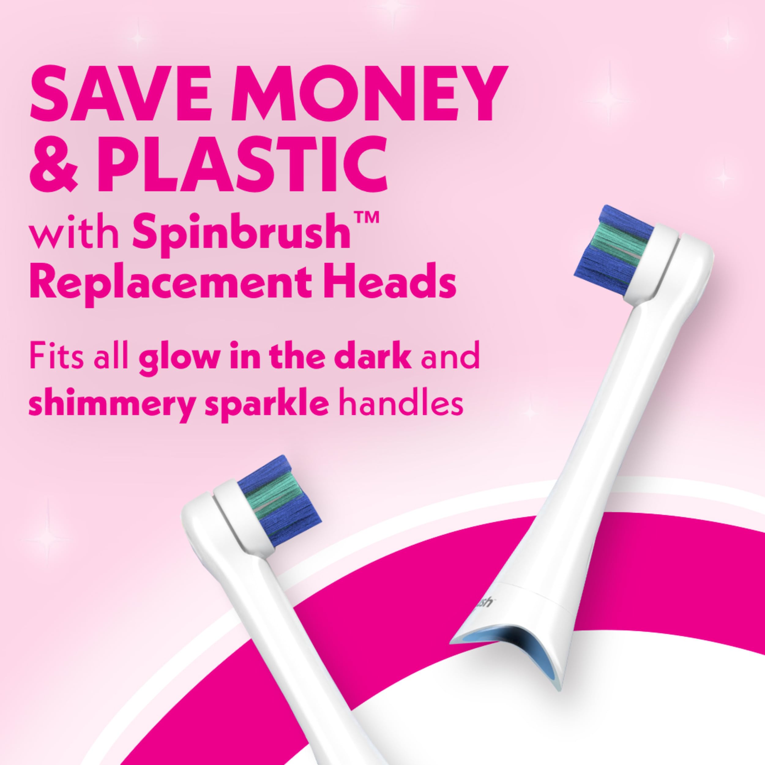 Spinbrush Kids Electric Toothbrush – Shimmery Sparkle, Battery-Powered