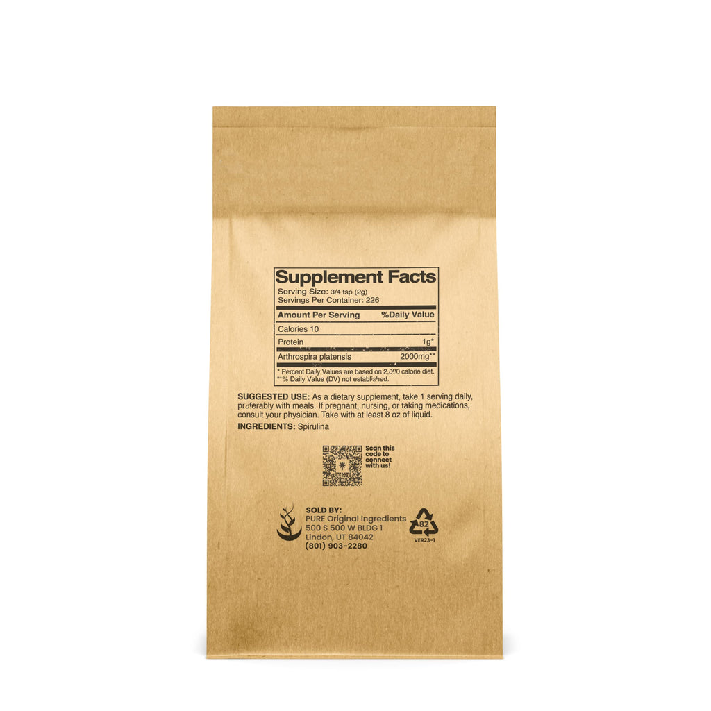 Pure Original Spirulina Powder (1 lb) - Phycocyanin Green Superfood