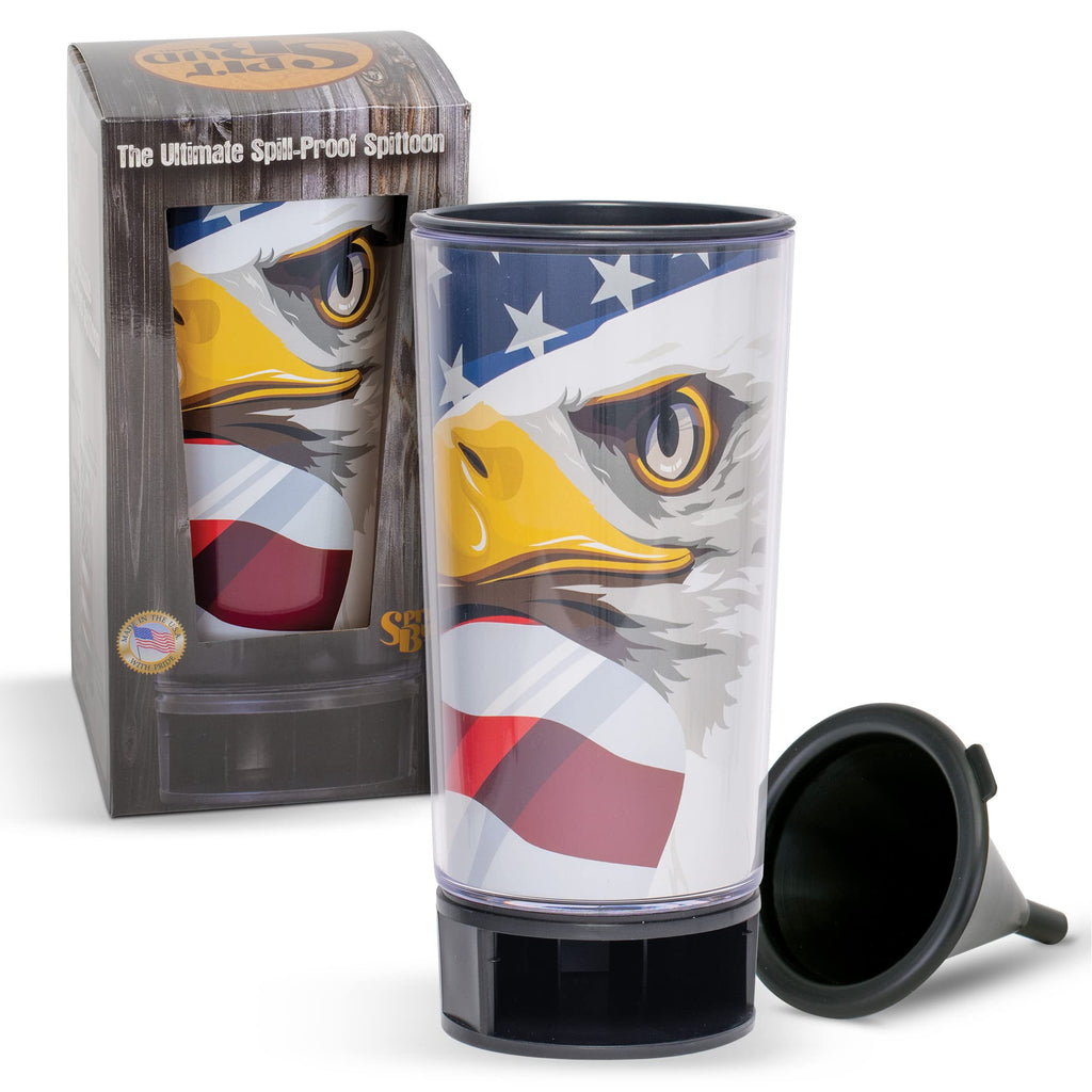Spit Bud American Eagle Spittoon Cup – 8oz Portable Dip Cup, Made in USA