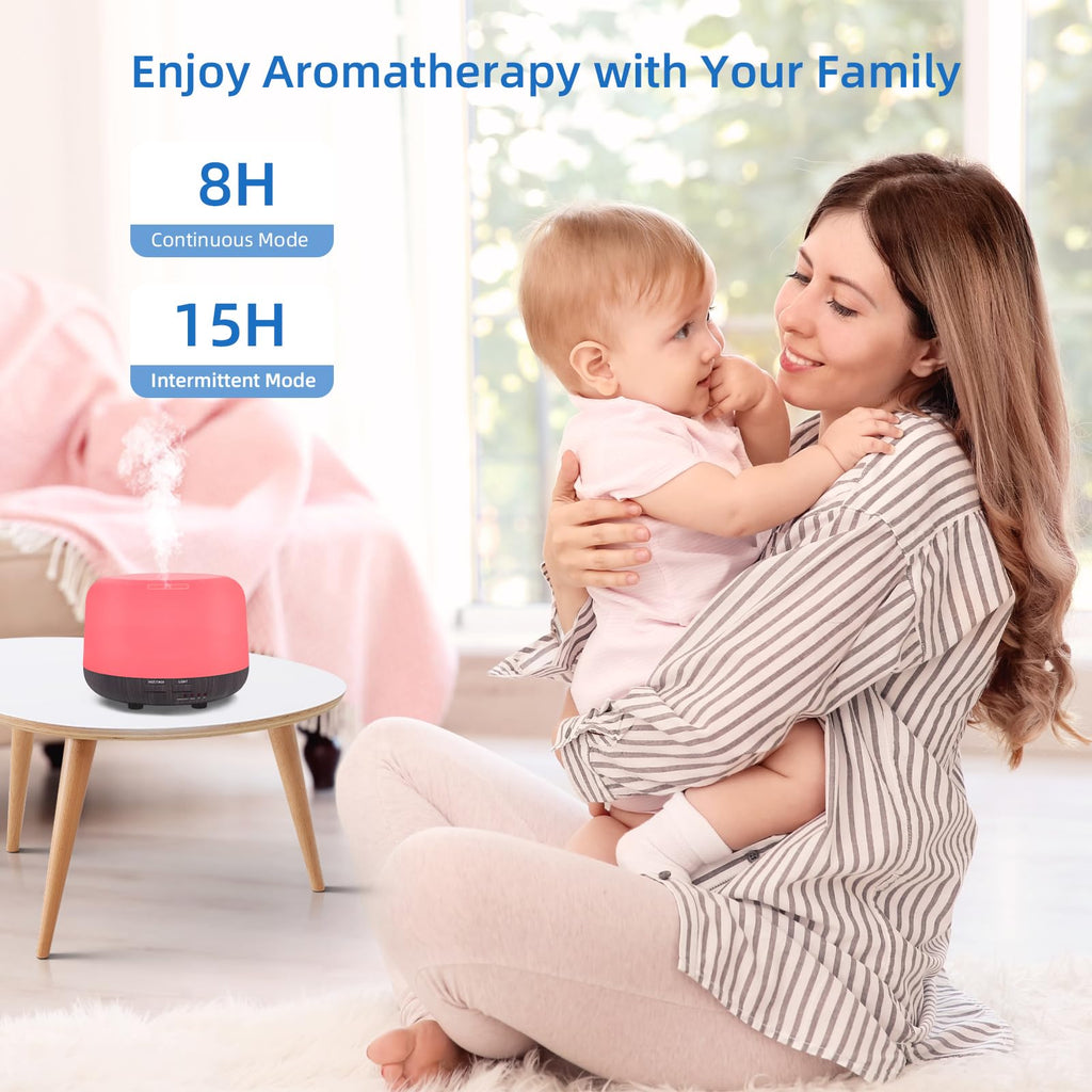 SPLITSKY 300ML Essential Oil Diffuser – Ultrasonic Aromatherapy Humidifier with Remote, 7 LED Colors, Auto-Off