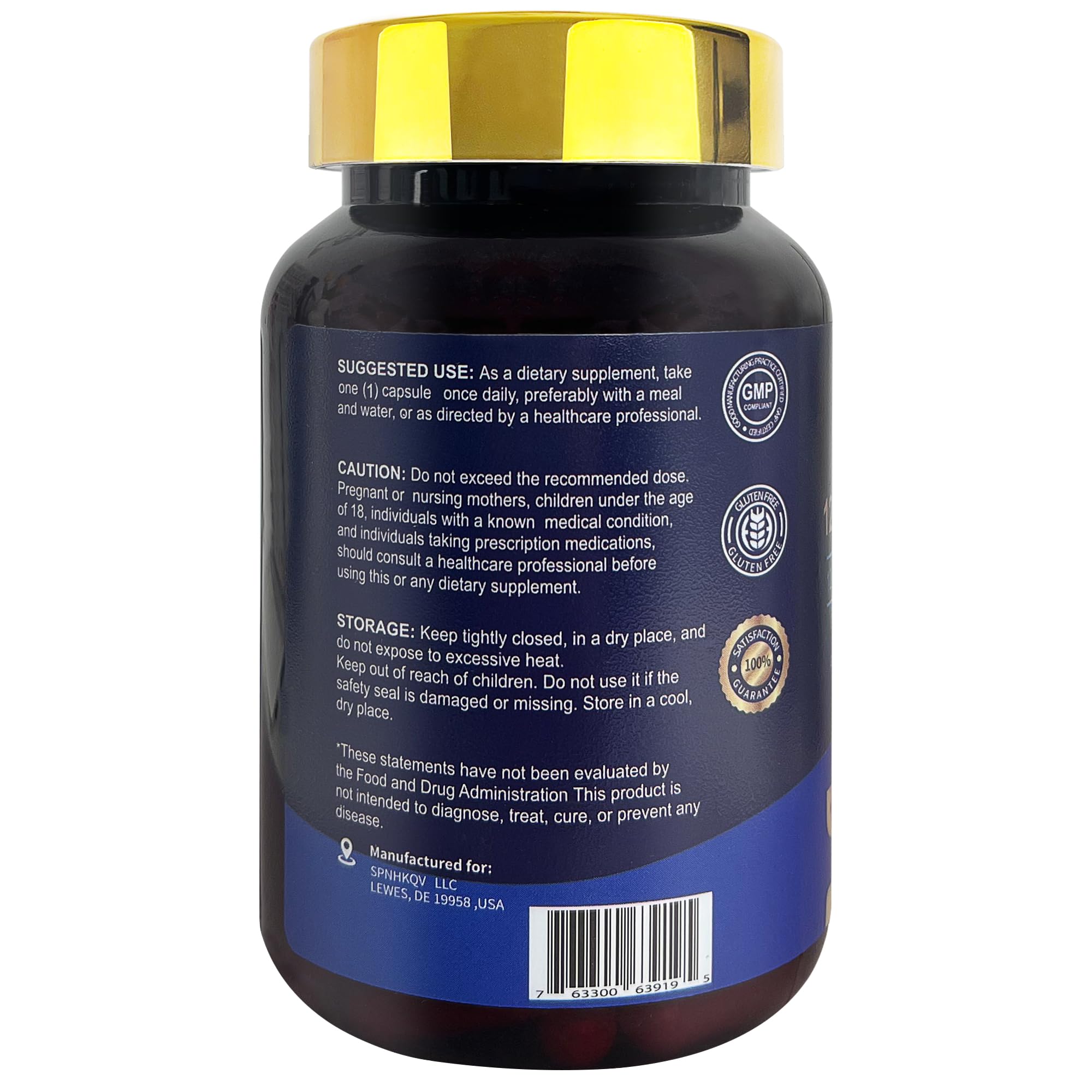 SPNHKQV Magnesium 12-in-1 Complex – 700mg High Absorption Magnesium Glycinate (120 Vegan Capsules)