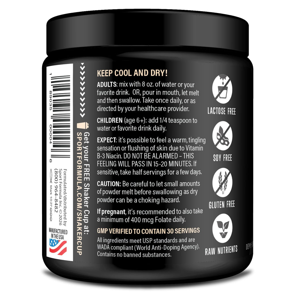 Sport Formula 99 Multivitamin Powder – Keto Drink Mix, Vegan, BCAA Support, Electrolytes