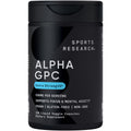 Sports Research® Alpha GPC 630mg (Extra Strength) – Bioavailable Choline for Focus & Cognitive Support | Vegan • Non-GMO • Gluten Free – 120 Liquid Capsules