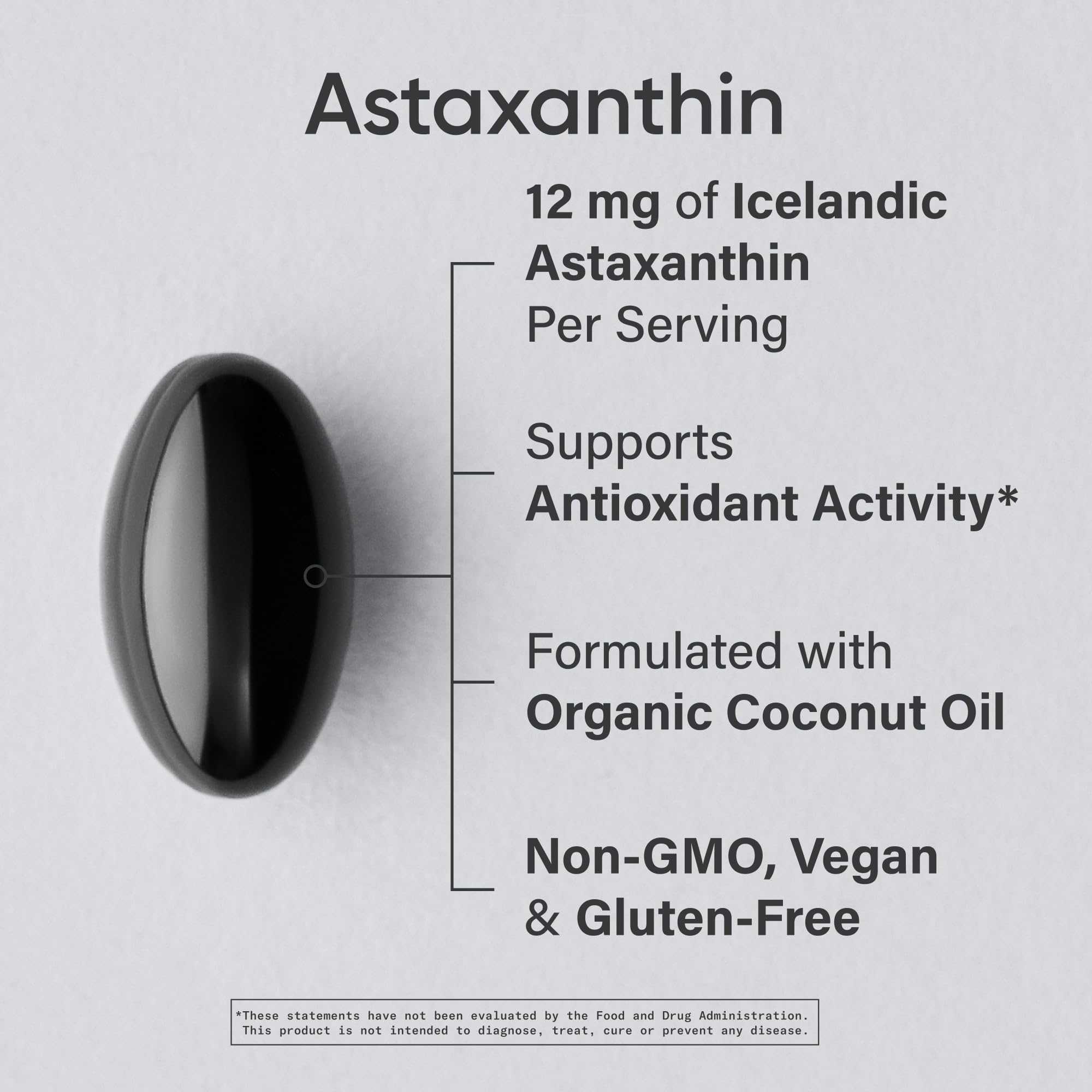Sports Research Triple Strength Vegan Astaxanthin 12mg - Algae-Based, Non-GMO, 60 Softgels