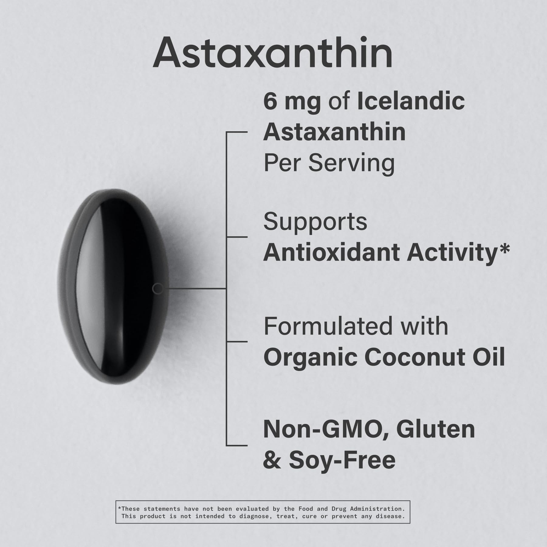 Sports Research Astaxanthin 6mg with Organic Coconut Oil - 120 Softgels | Non-GMO, Gluten Free