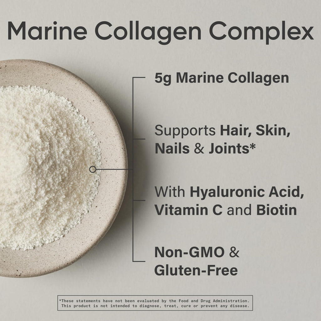Sports Research Collagen Beauty Complex – Hyaluronic Acid, Vitamin C + Biotin | Unflavored (30 Servings)