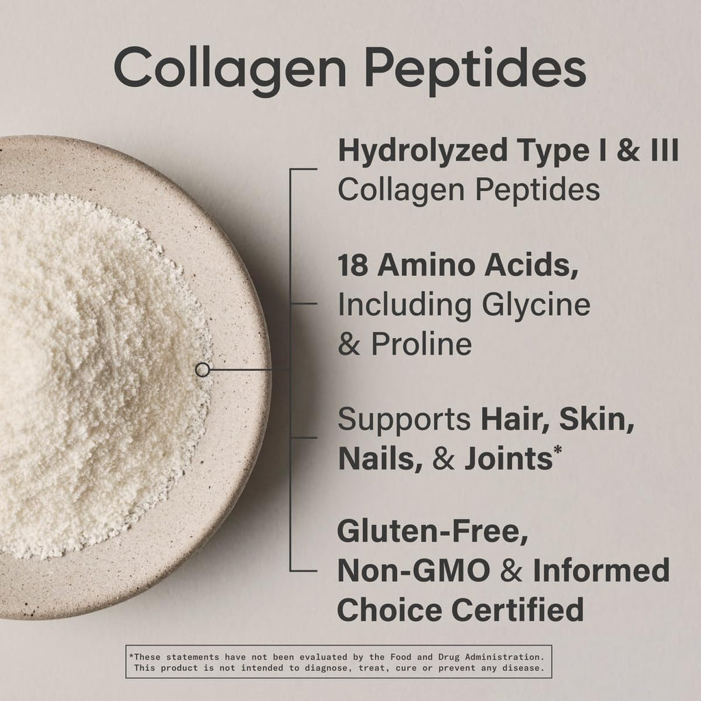 Sports Research Collagen Peptides — Hydrolyzed Type I & III Powder for Skin, Hair, Nails & Joints