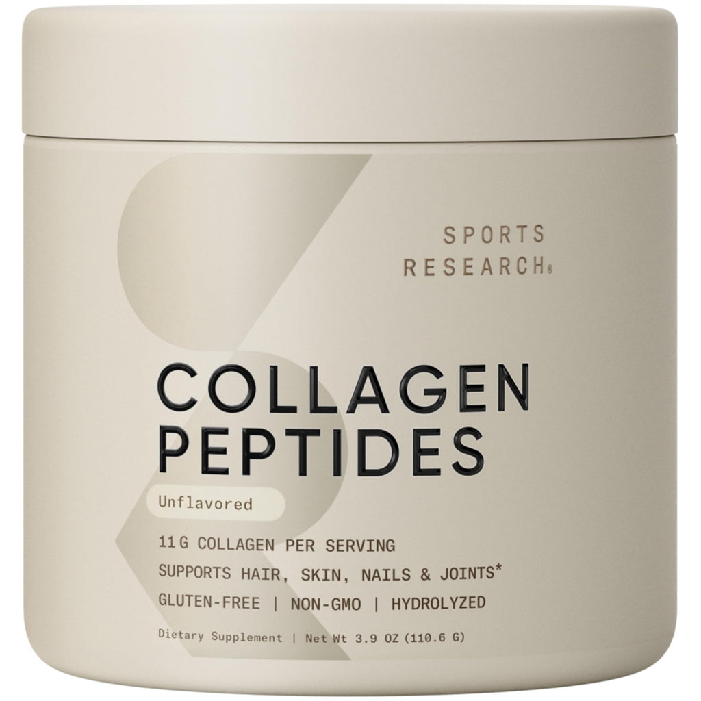 Sports Research Collagen Peptides – Hydrolyzed Type I & III for Skin, Nails & Joints