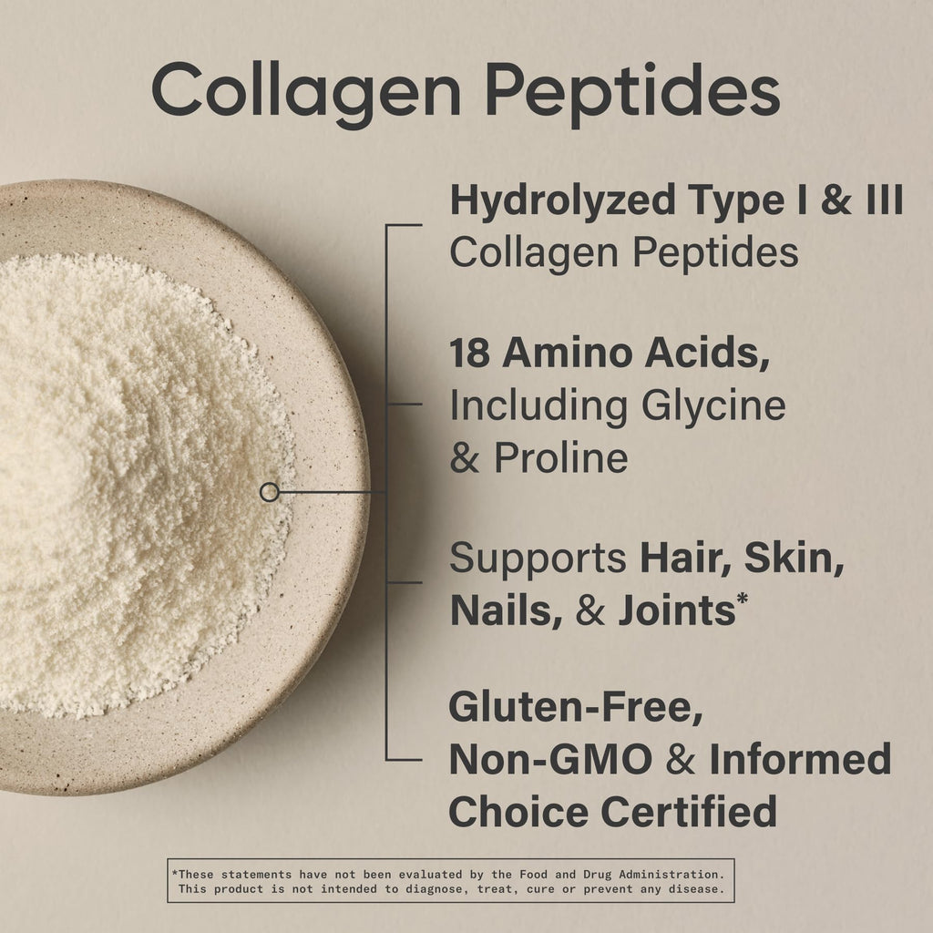 Sports Research Collagen Peptides – Hydrolyzed Type I & III for Skin & Joints
