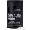 Sports Research Creatine Monohydrate Capsules - 5g per Serving, 30 Servings | Non-GMO, Vegan Certified